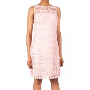 Ralph Lauren Light Pink Lace Illusion Sleeveless Sheath Dress